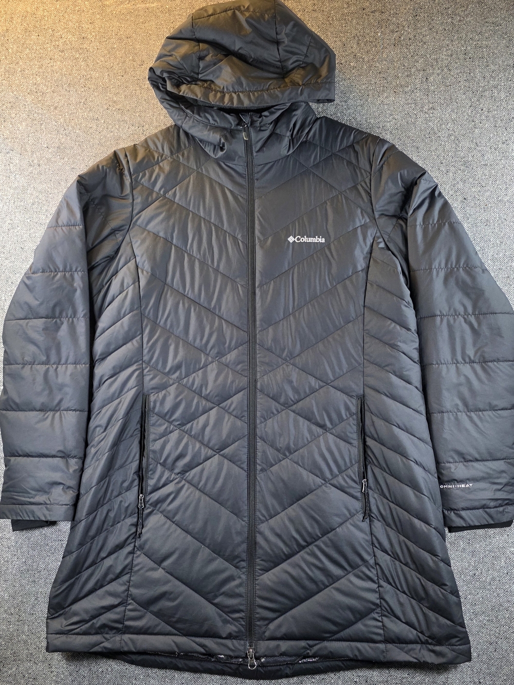 Columbia Womens Black Hooded Insulated Coat